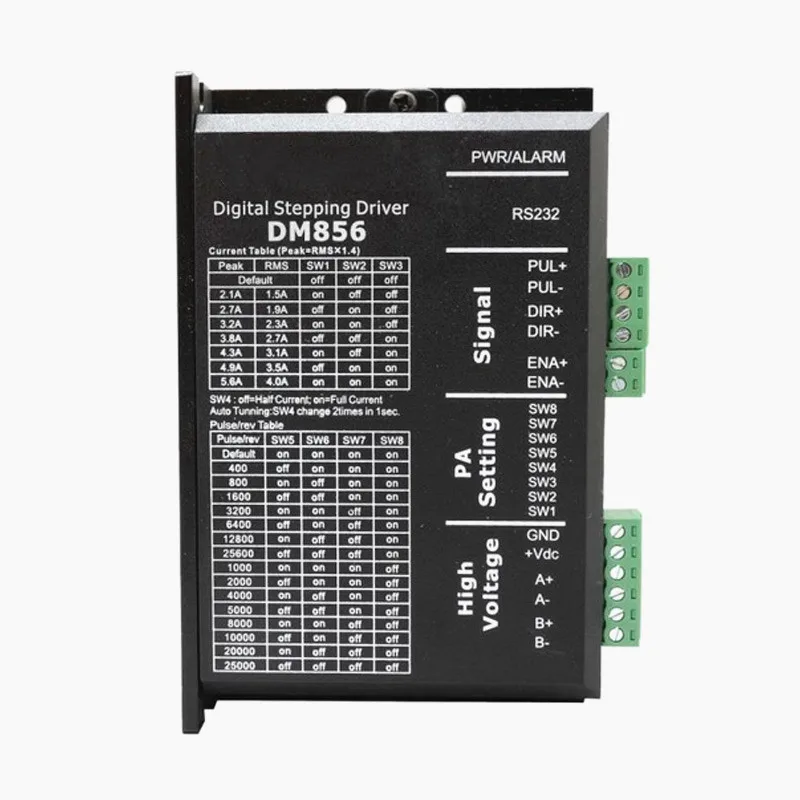 DM856 2-фазный 57 86 Драйвер шагового двигателя DC20-70V 80 Вт Цифровой шаговый драйвер