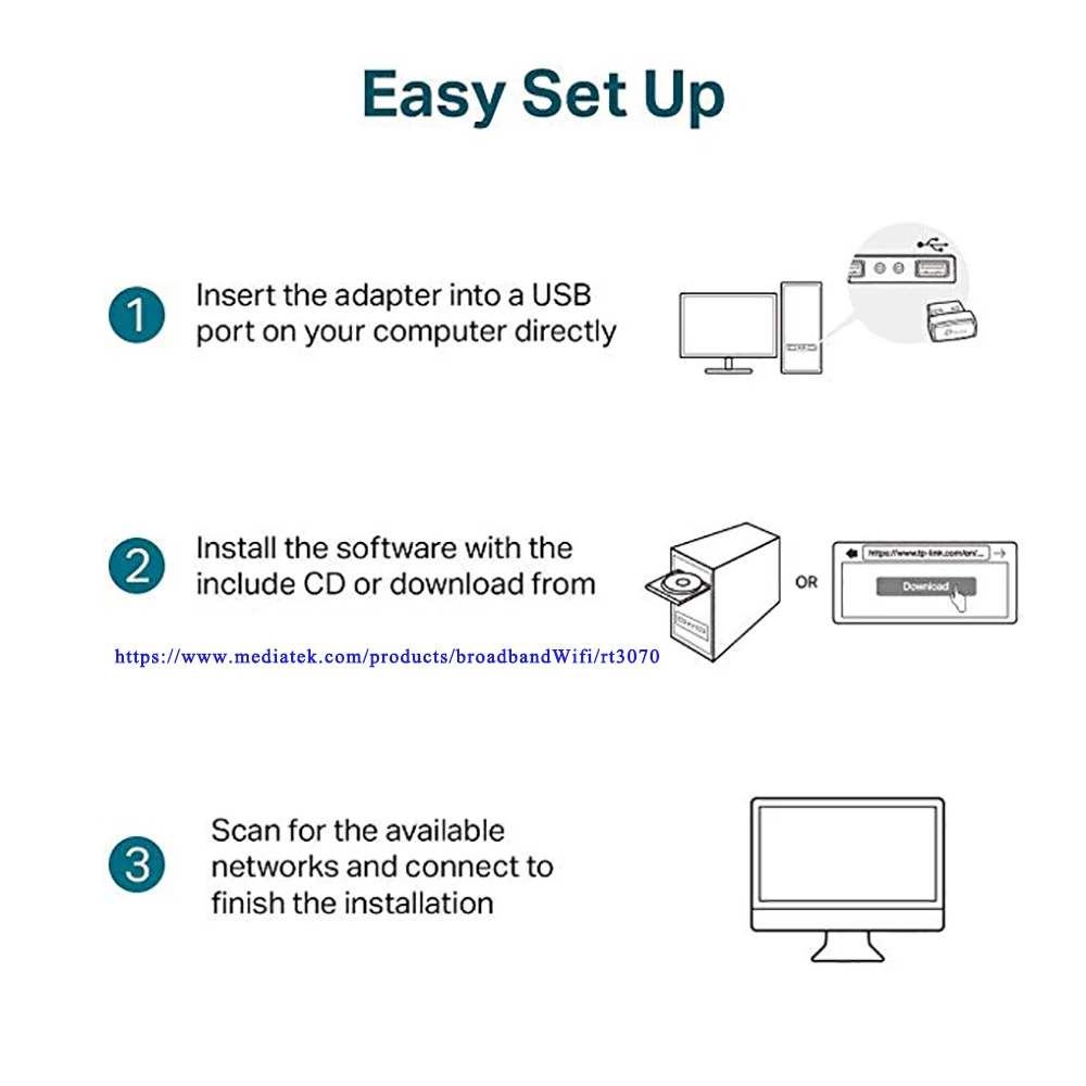 MT7601 мини 150 Мбит/с USB Wi-Fi, Беспроводной адаптер 150 м сетевой карты 802,11 ngb чипа REALTEK