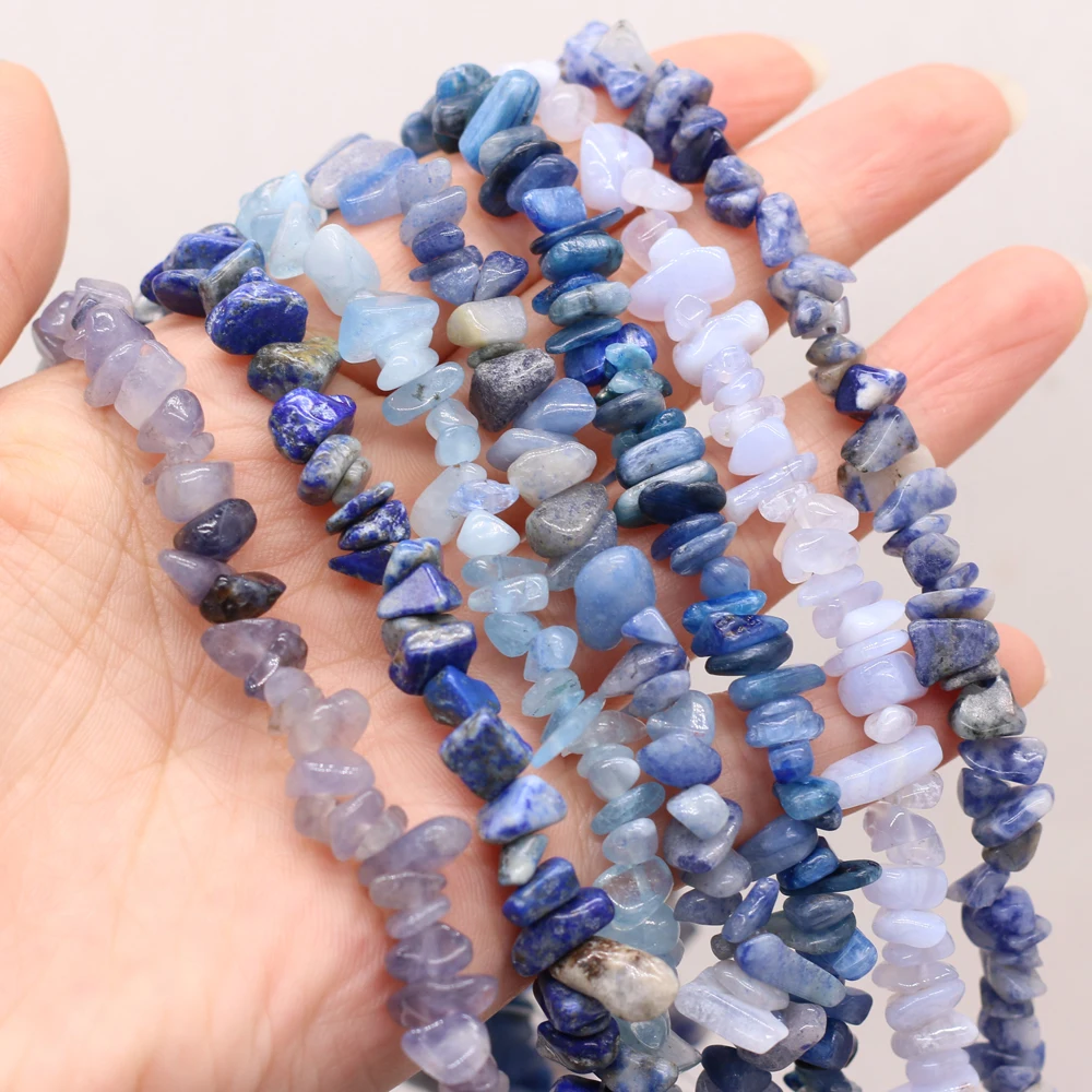 Natural Semi precious Stone Unshaped Agate Blue Aventurine Stone 5 8mm