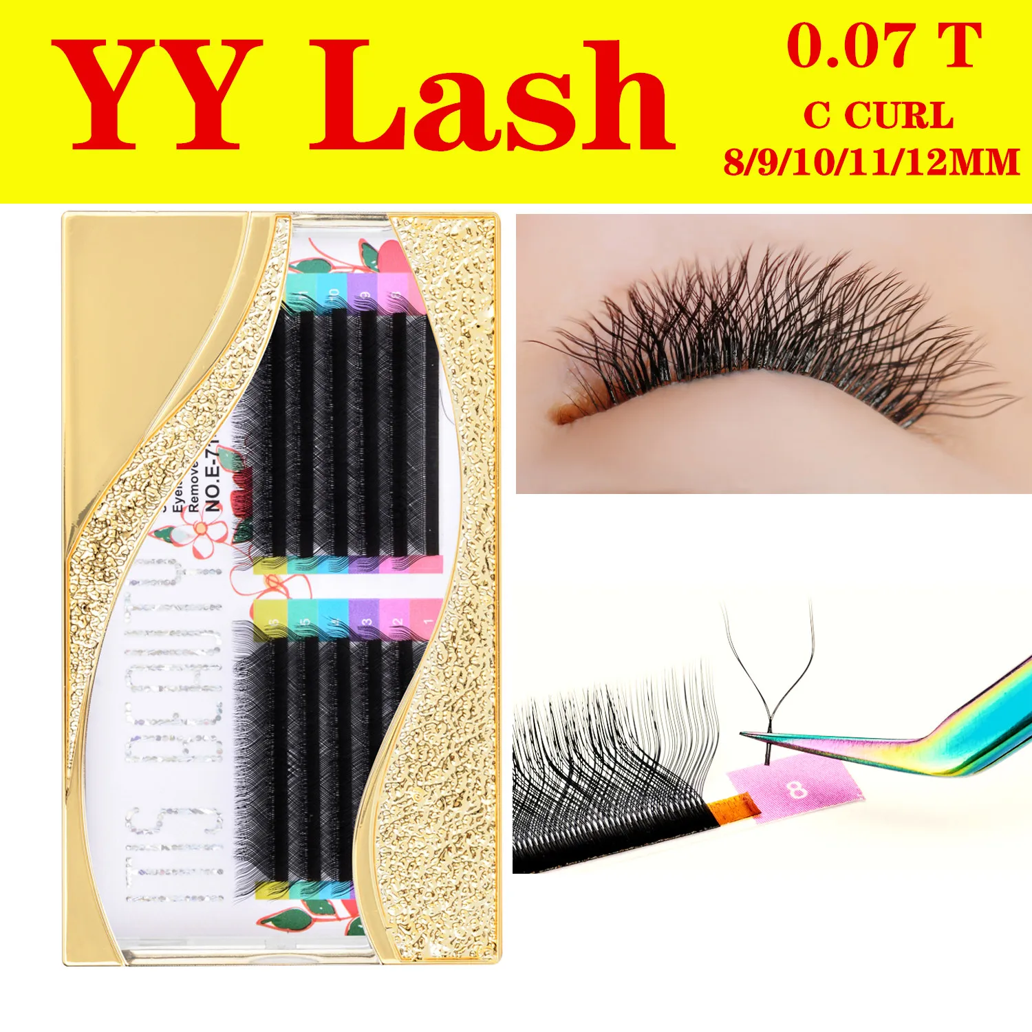 

NEW high-quality faux mink YY shape volume eyelash extensions false eyelashes weave eyelash soft natural Easily grafting