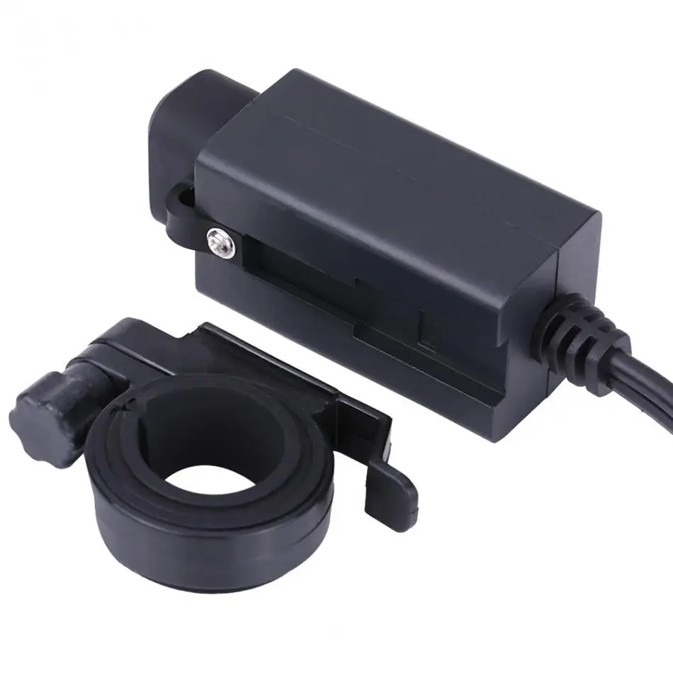 Универсальный мотоциклетный SAE-Dual USB Водонепроницаемый GPS для телефона зарядное устройство комплект Кабельный адаптер Встроенный предохранитель мотоциклетный комплект зарядного устройства