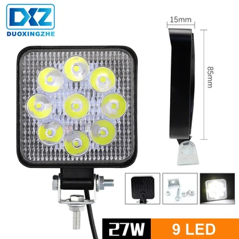 

DXZ 27W LED Bar offroad accessories car work lights for 4X4 Truck fog light motorcycle UAZ SUV 24V 12V barre Led beams ramp COB