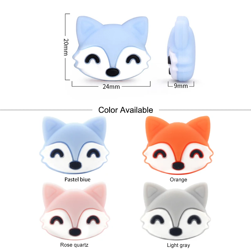 5PCS Mini Tier Silikon Blatt Koala Form Daisy Blume Zahnen Schmuck BPA FREI Schnuller Kette Baby Beißring Anhänger Halskette – Detail 29