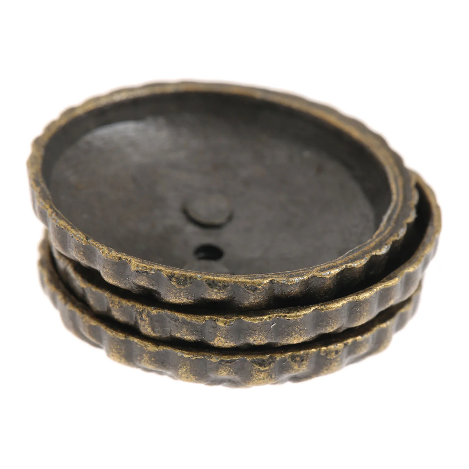 50Pcs Antique Bronze Carved Drum Nails Decorative Furniture Upholstery Nails Tack Studs Wooden Jewelry Box Bag Foot Tacks 22mm