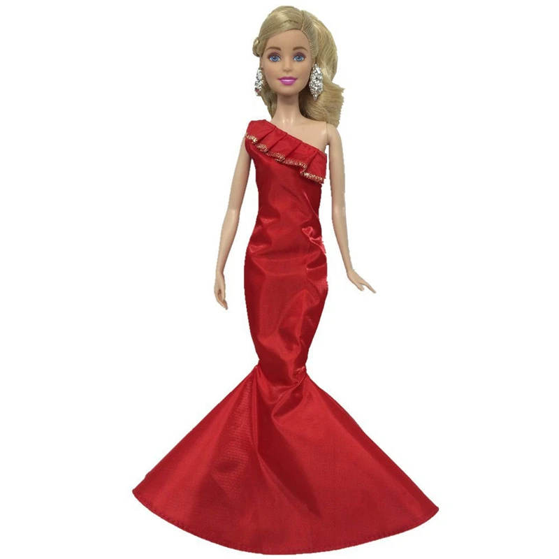 Новая Одежда для кукол аксессуары Длинная юбка-годэ Одежда DIY вечерние платья аксессуары для кукол игрушки для девочек подарок - Цвет: Красный