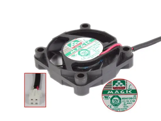 Волшебная MGA4012XB-O10 DC 12V 0.13A 40x40x10 мм 2-провод Сервер вентилятор охлаждения |
