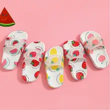 Шлепанцы для девочек, сланцы с мультяшным рисунком, фрукты, клубника, ананас, персик, пляжные тапочки, сланцы Шлепанцы для девочек, сланцы с мультяшным рисунком, фрукты, клубника, ананас, персик, пляжные тапочки, сланцы