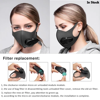 

Smart Electric Face Mask Air Purifying Anti Dust Pollution Fresh Air Supply pm2.5 With Breathing Valve Personal Health Care Mask