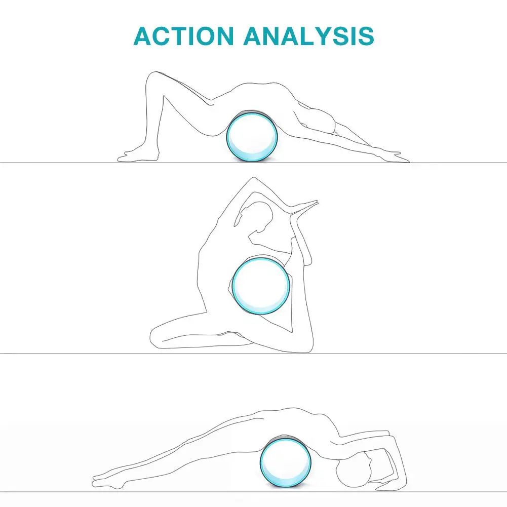Колесо для йоги, массажное колесо, растягивающийся ролик для спины, облегчение боли в спине