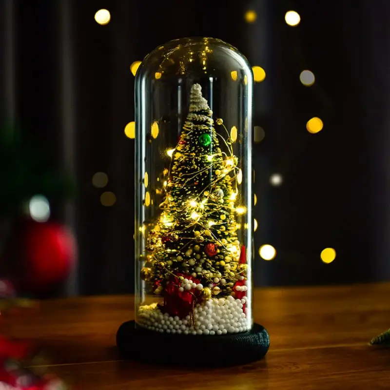 Светодиодный строка искусственная Рождественская елка украшения Стекло свет Рождественский праздничный для помещений подарок