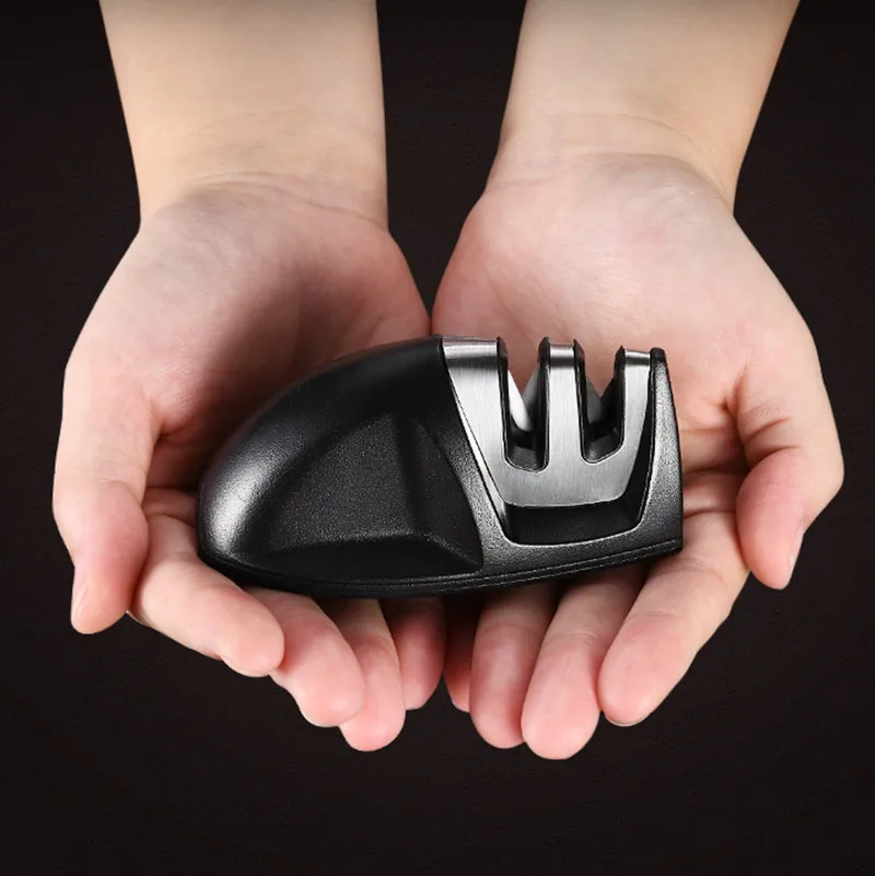 Portable Mini Kitchen Sharpener Tool Grindstone 2 Stages Household Multifunctional Quick Sharpening Stone for Home | Дом и сад