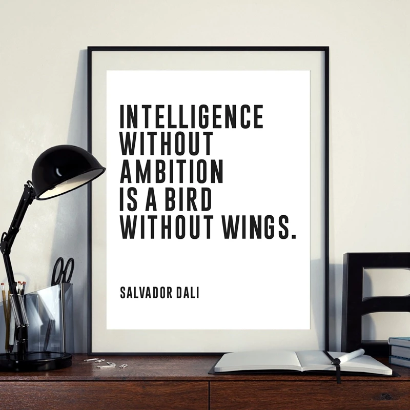 Salvador Dali Quote Print Office Decor