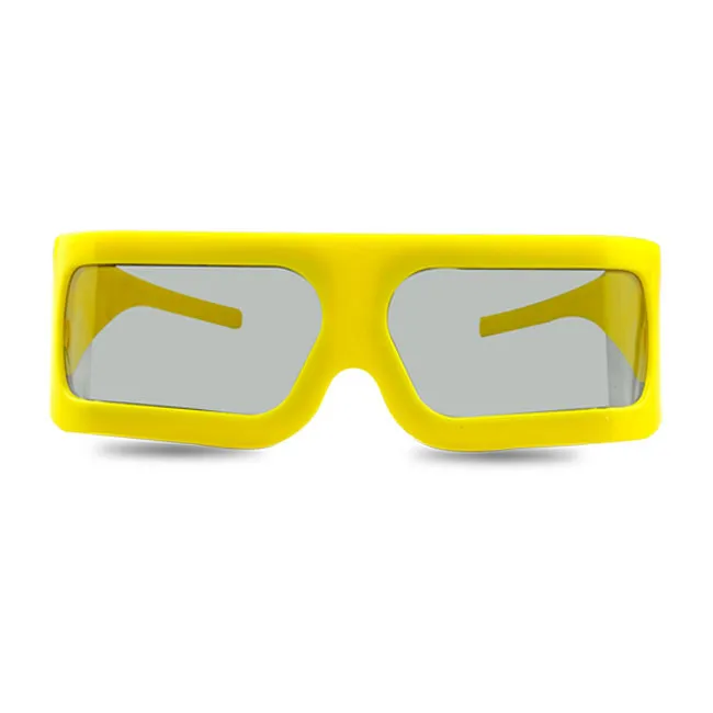Большие желтые незаскладывающиеся универсальные 3d очки 30 шт. 0/90 градусов