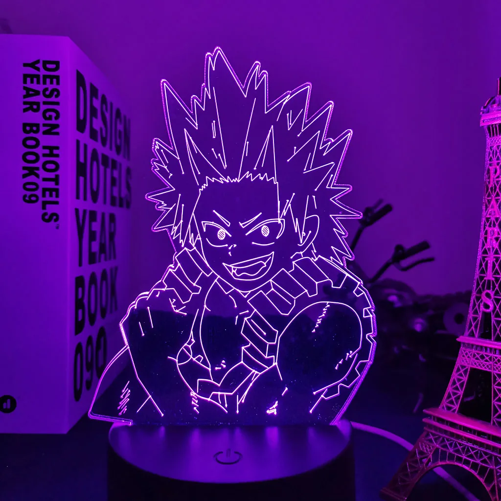 Anime My Hero Academia Led Night Light Eijiro Kirishima Lamp for Room Deco Birthday Gift Eijiro Kirishima Light My Hero Academia red night light