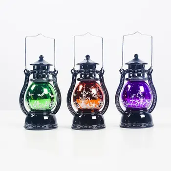 

Halloween Decoration Small Oil Lamp Halloween Retro Laser Pony Light Creative Bar Ghost Festival Atmosphere Layout Props