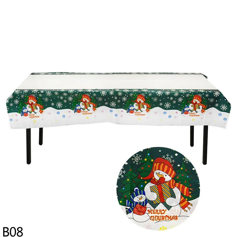 B08 snowman Рождественская вечеринка, одноразовые бумажные салфетки для скатерти, новогодние, вечерние, для украшения стола, для украшения стола, Navidad - Цвет: B08 snowman