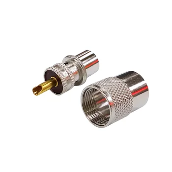 

5pcs Connector Male Durable Aseismic Radio-frequency Coaxial Moistureproof Solder PL259