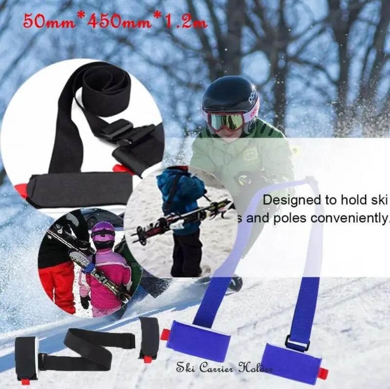 Newest Hot Adjustable Ski Snowboard Shoulder Strap Ski Pole Snowboard Lash Handle Strap