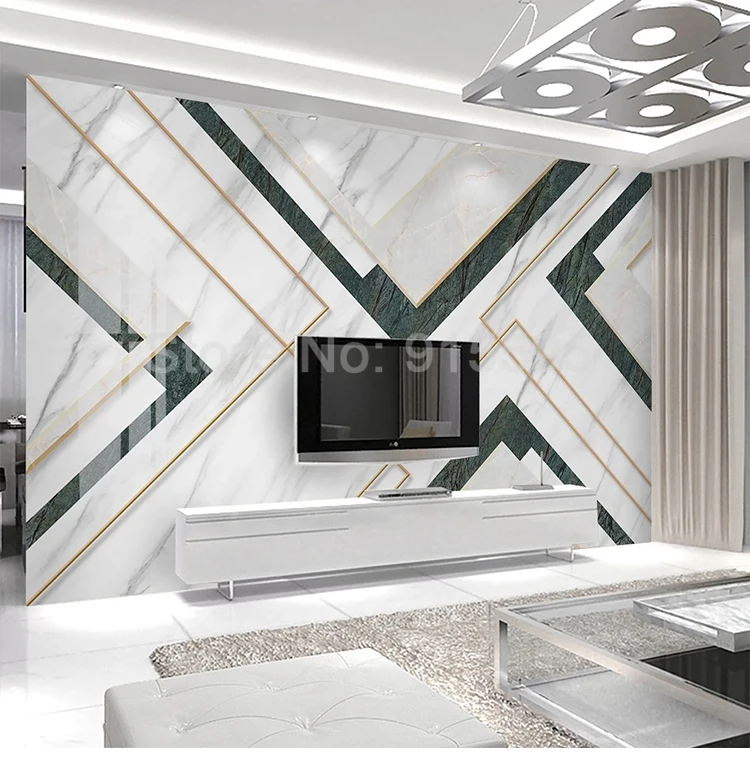 Geométrico 3D, Mural Personalizado, TV Fundo, Home