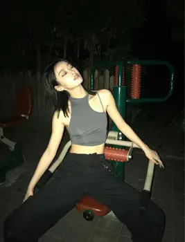 

2020 summer sexy women casual vest female tank tops slim asymmetrical tops 2 color ddxgz2