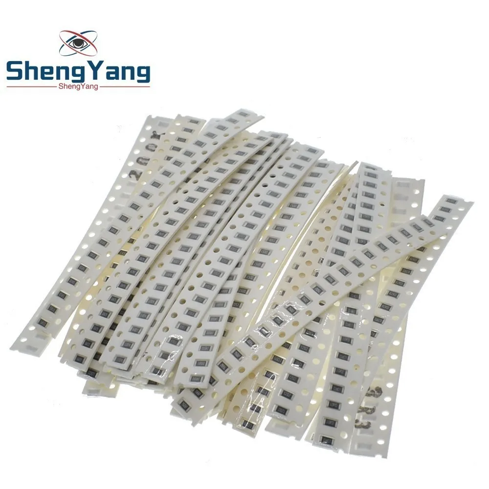 ShengYang 0603 0805 1206 SMD резистор набор Ассорти Комплект 1ohm-1M Ом 1% 33valuesX 20 шт = 660 шт набор образцов