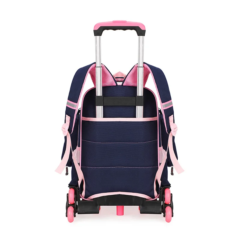Trolley Bag Women's Young STUDENT'S Children 2-3-6 Grade Boy Six-Wheeled Waterproof Hand Push-Pull Luggage with Wheels 5