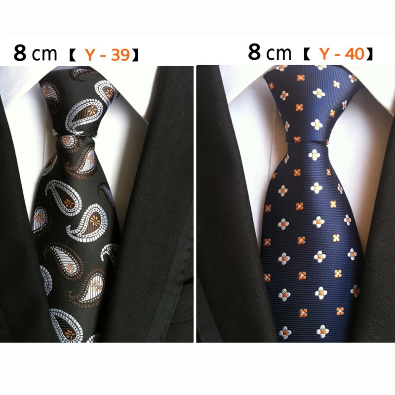 Paisley Plaid 8cm Tie Red Black Silk Jacqurd Weave Neckties For Men Business Wedding Cravat Accessories Ties Gifts