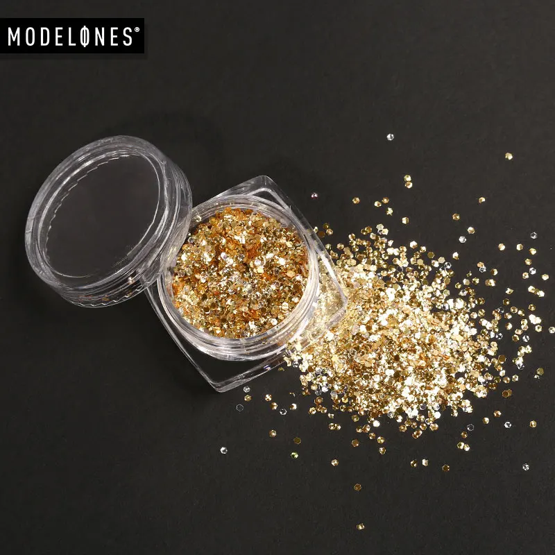 

Modelones Nail Art Glitter Powder Decorations Colorful Nail Beads For Gel Polish DIY Nail Design Powder Nail Decor