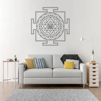 

Sri Yantra Mandala Decal Wall Room Decor Art Vinyl Sticker Mural Yantra Logo Symbol Big Large Size Home Decoration WL1416