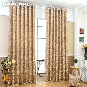 

NAPEARL Geometric jacquard modern curtains simple design living room curtains blind home decoration black curtains window