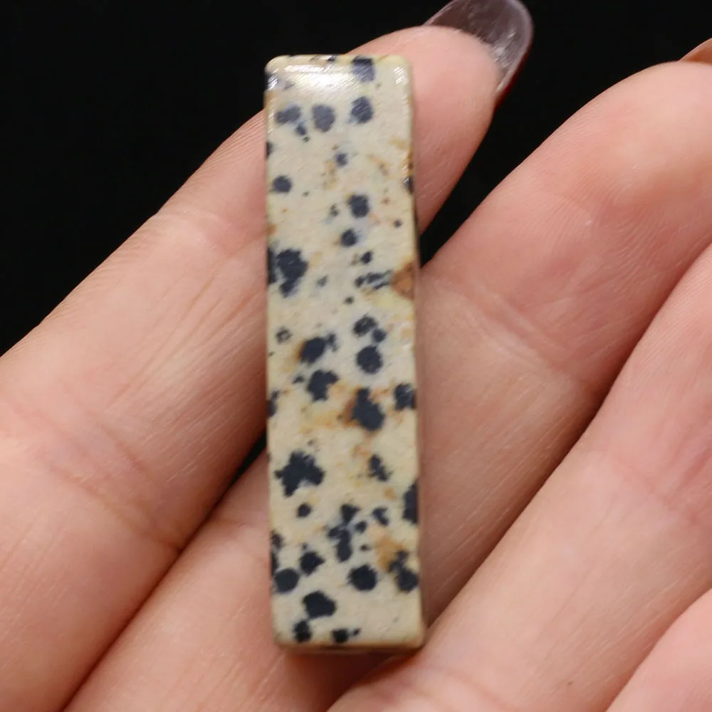2021 neue Natürliche Edelstein Perlen Charms Rechteck Rosenquarz Amazonit Achate Kristall für DIY Halskette Ohrring Herstellung Von Schmuck – Detail 13