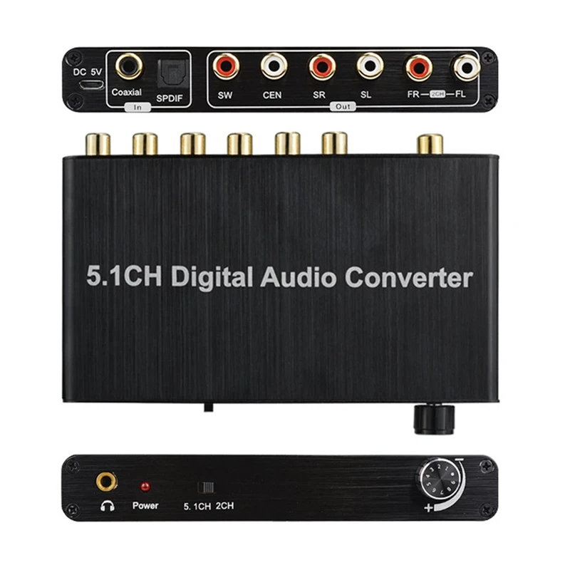 CONVERTISSEUR AUDIO NUMERIQUE SPDIF COAXIAL CINCH (RCA) VERS