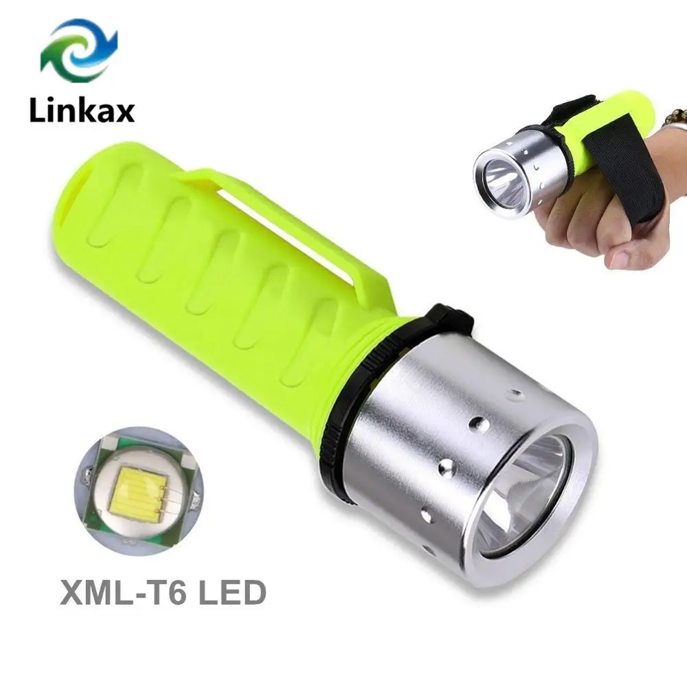 Underwater 60M 3*CREE XML T6 5000LM LED 26650 Diving Flashlight Torch IPX8 Lamp