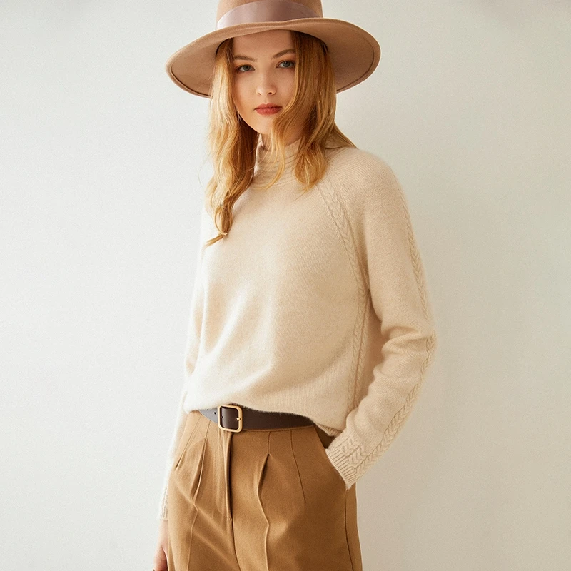 2020 new solid color cashmere sweater pullover 100% pure | Женская одежда
