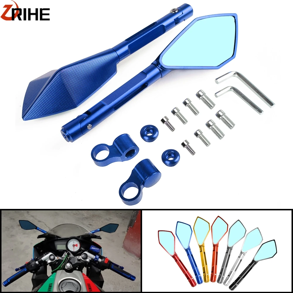

Motorcycle Aluninum Rearview Side Mirror Universal Mirrors For SUZUKI GSX-S750 sv650 GSX 650 F sv1000 m109r honda cb 500f xsr900