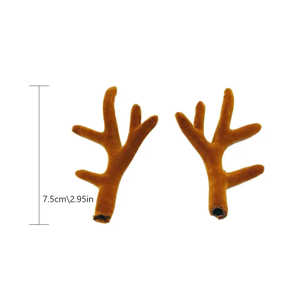 Simulation Plastic Deer Antlers Decor Cosplay Deer Antlers Artificial Deer Horn Headband DIY Accessory Halloween Props Ornament miniature mouse figurines