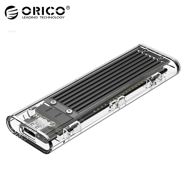Корпус жесткого диска ORICO TCM2F-C3 M2 Прозрачный чехол для SSD-накопителя NGFF M.2 к USB 3 1 Type-C