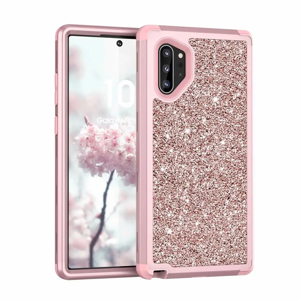 

3 in 1 PC+TPU Case For Samsung Galaxy Note 10 8 9 S8 S9 Plus Bling Cover Case For Samsung Galaxy S8 S9 Diamond Case