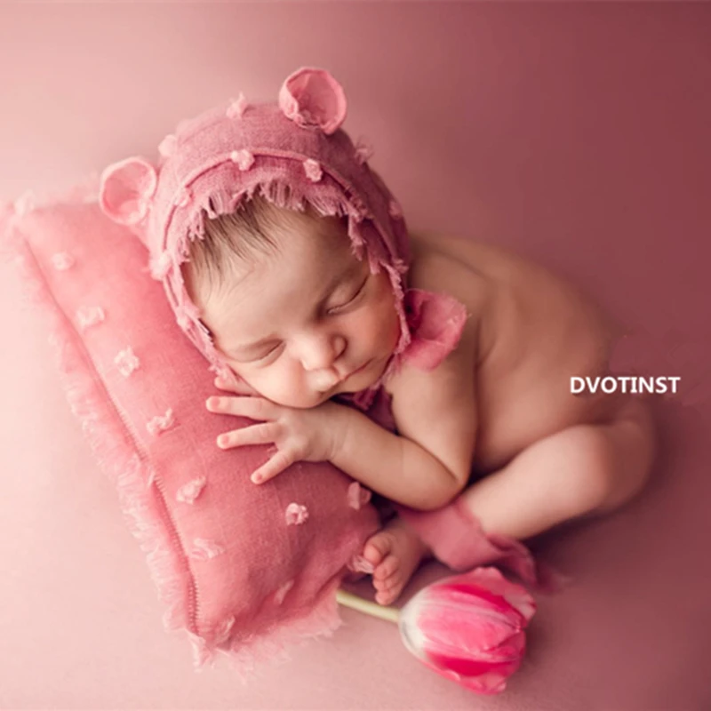 Dvotinst новорожденный реквизит для фотосъемки для ребенка мягкая шляпа капот подушка набор оберток студийные фотосессии аксессуары для фотосессии