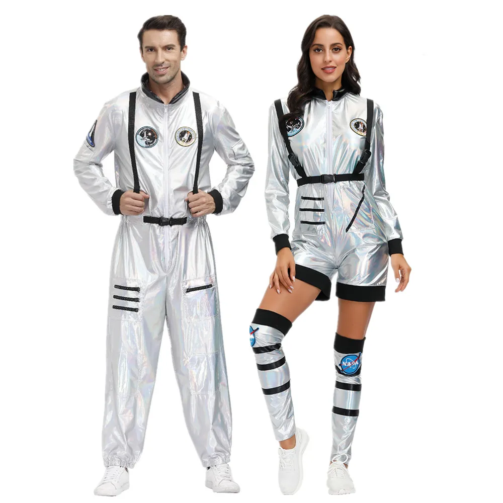 Costume da astronauta da uomo Alien Spaceman Uniforme Halloween Costumi per  adulti Tuta pilota a tinta unita Purim Carnival Party Outfit