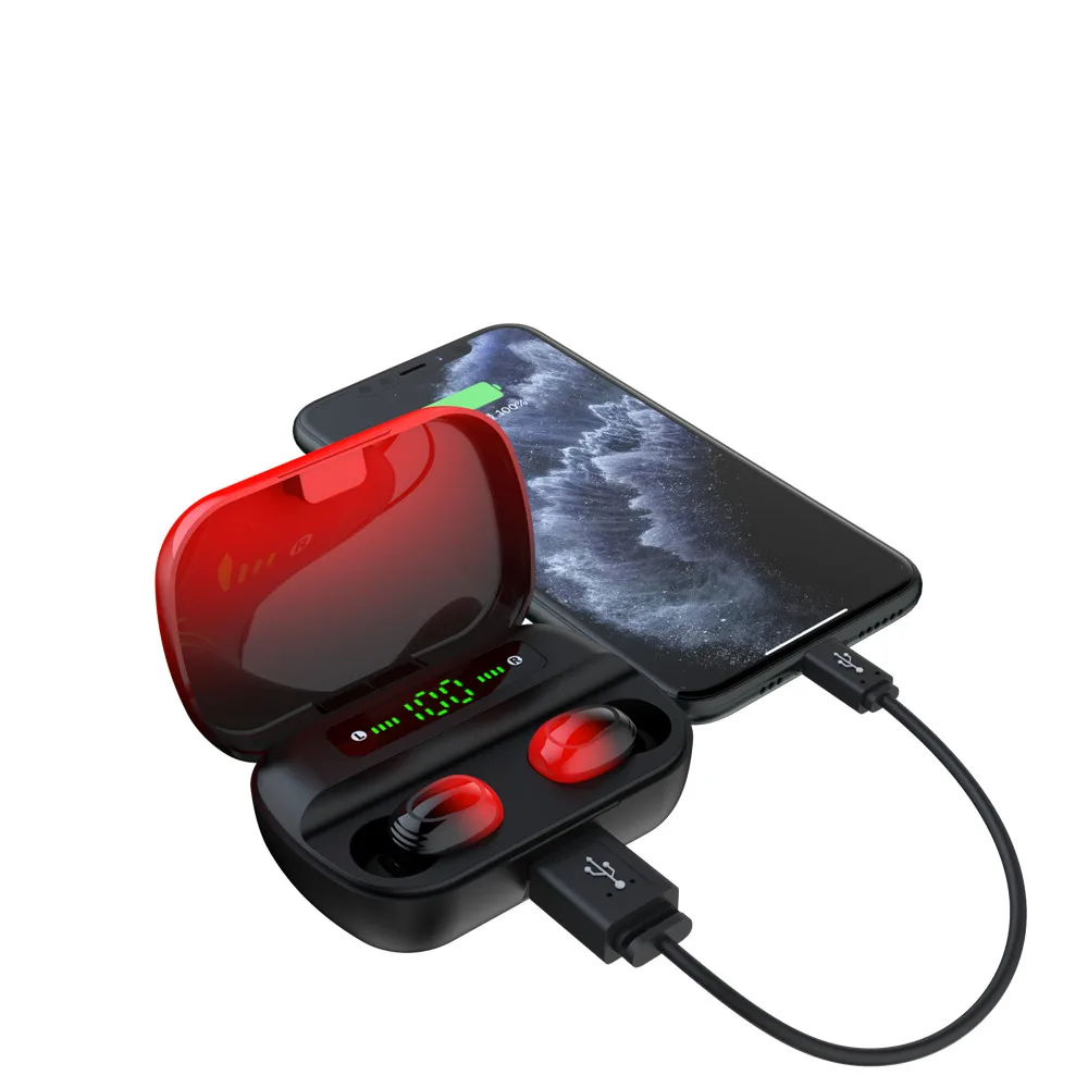 Q82 TWS Беспроводные Bluetooth 5,0 наушники IPX7 водонепроницаемые наушники 3500 мАч зарядный чехол 9D стерео гарнитура светодиодный дисплей Q82 q32s