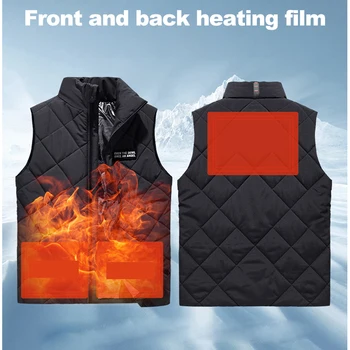 

Winter Heated Vest USB Men Women Jacket Coat Thermal Warm Heated Jacket Outdoor Hiking Camping Fishing Hunting Vest Waistcoat