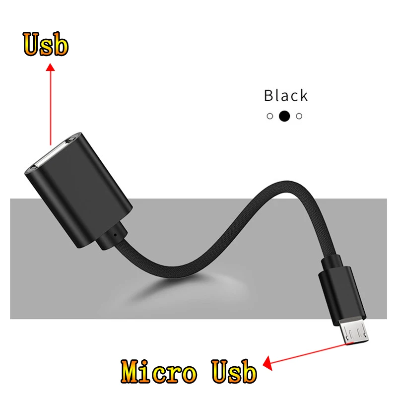 micro usb black 03 2 типа Micro USB OTG кабель type C к USB адаптер OTG для зарядки type-C Micro зарядное устройство кабель для передачи данных конвертер для Xiaomi samsung huawei - Цвет: micro usb black 03