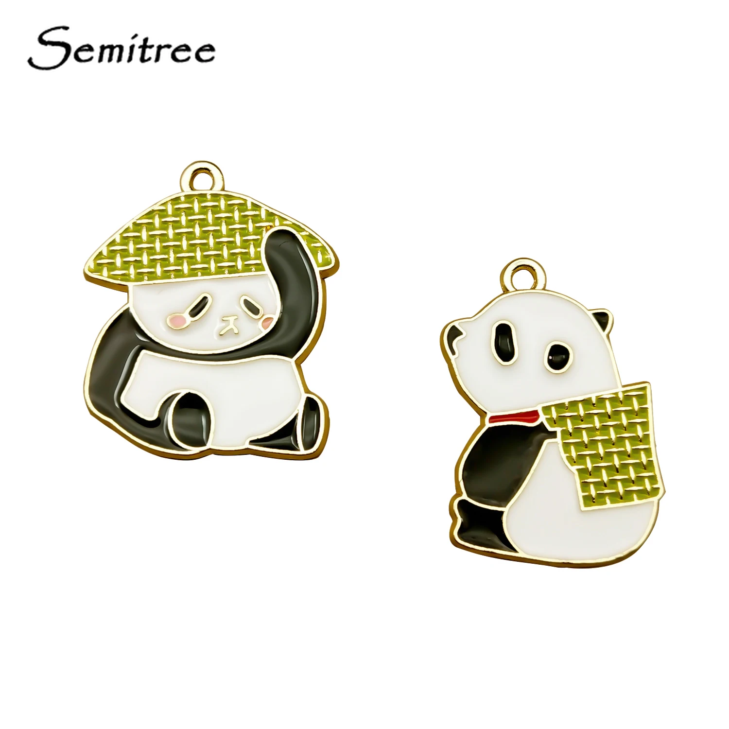 Semitree 5 шт. милые серьги в виде панды подвески ожерелье подвеска браслет Аксессуары для самостоятельного