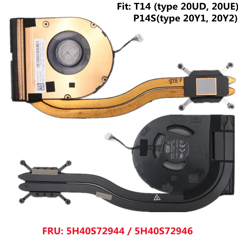 

New Original CPU Cooling Fan Heatsink Radiator Cooler For Lenovo Thinkpad T14 P14S Gen 1 UMA Laptop FRU： 5H40S72944 5H40S72946