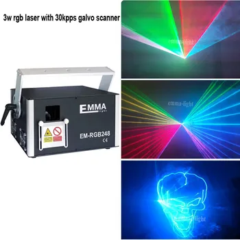 

3 watt laser light Animation DMX512 AUTO Sound Active RGB SD ilda control for stage show effect