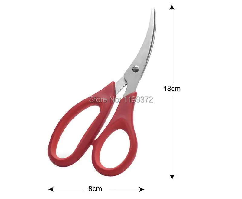 50pcs Popular Lobster Shrimp Crab Seafood Scissors Shears Snip Shells Fish Scissor Kitchen Tool