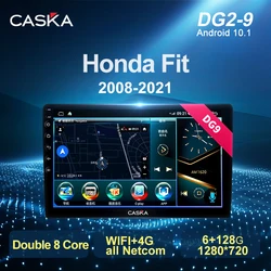 CASKA Radio Multimedia con GPS para coche, Radio con Android 10, DG2 DG9, AI, 4G, Carplay, RDS, 2DIN, Bluetooth, WIFI, para Honda Fit 2008 2021