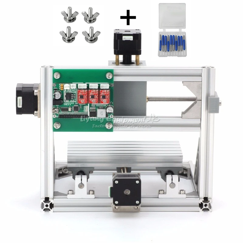 CNC 1610 DIY Мини машина 3 оси Rounter рабочая зона 16x10x4 5 см PCB фрезерный станок с GRBL