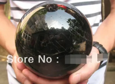 YM 326 nature black crystal quartz gemstone sphere ball reiki healing 120mm | Дом и сад